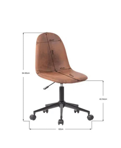 Chaise de bureau Siège Ergonomique Fauteuil de Bureau Tissu microfibre Métal Hauteur Réglable neuf