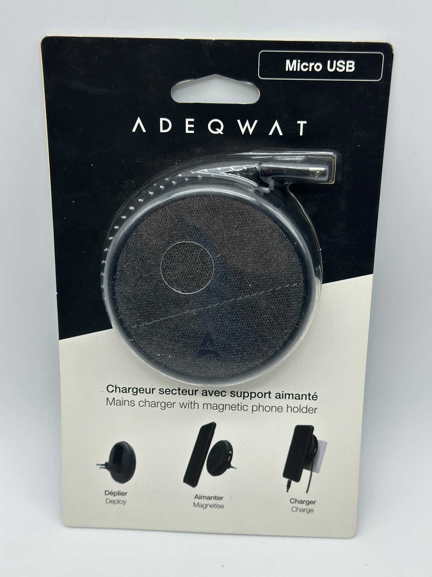 ADEQWAT Chargeur Secteur Magnetique Noir-Cable USB C