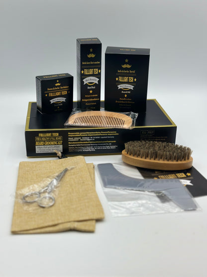 Kit de barbe homme FULLLIGHT TECH neuf huile brosse ciseaux