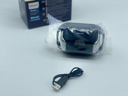 Philips Audio Enceinte Bluetooth portable SB300B/00 (Basses volumineuses, Bluetooth, lumière multicolore, fonction mains-libres, anti-chocs et étanche) Noir