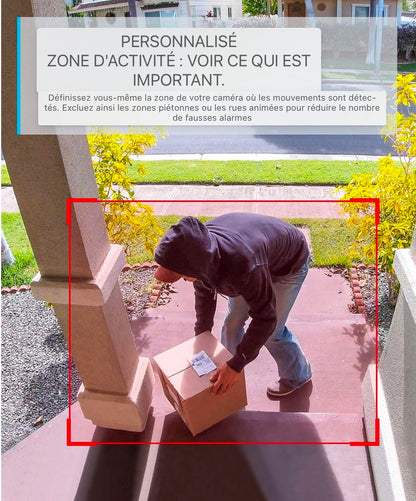 Sonnette vidéo GazingSure - Sonnette de sécurité WLAN 2K avec caméra et carillon, transmission en temps réel, détection de mouvement, résistance aux intempéries IP65, compatible avec Alexa et Google Assistant
