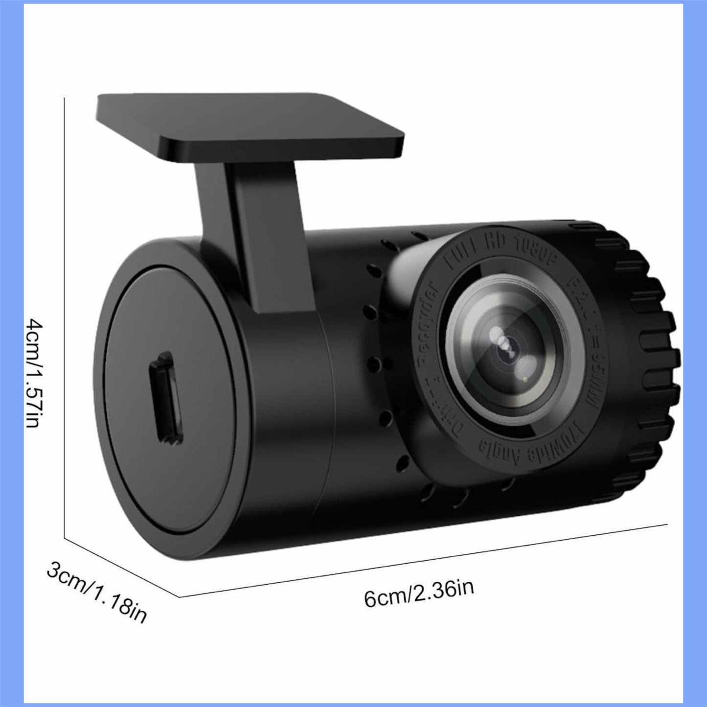 Dashcam Tableau Bord arrière 1080P - Enregistreur Tableau Bord Voiture avec Enregistrement en Boucle Vision Wi-FI WDR pour Voiture