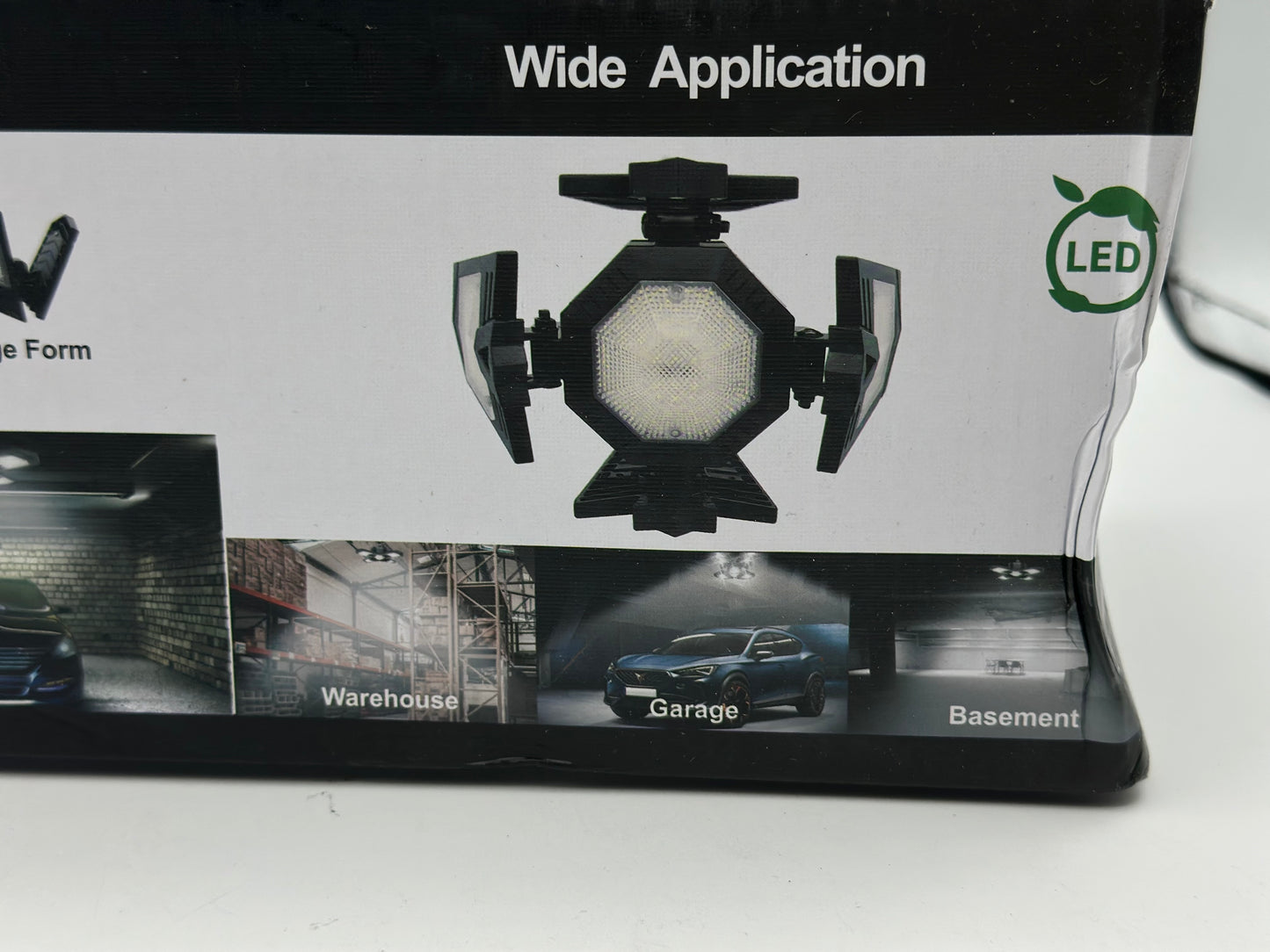 Luminaires de Garage à LED, 12000LM - 6500K Luminaire Garage, Éclairage Magasin Avec Panneaux Ajustables Multi Panneaux Position LED Plafond Lumineux Pour Garage Magasin Atelier Sous-sol Entrepôt