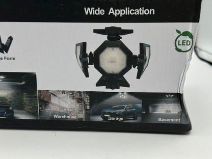 Luminaires de Garage à LED, 12000LM - 6500K Luminaire Garage, Éclairage Magasin Avec Panneaux Ajustables Multi Panneaux Position LED Plafond Lumineux Pour Garage Magasin Atelier Sous-sol Entrepôt