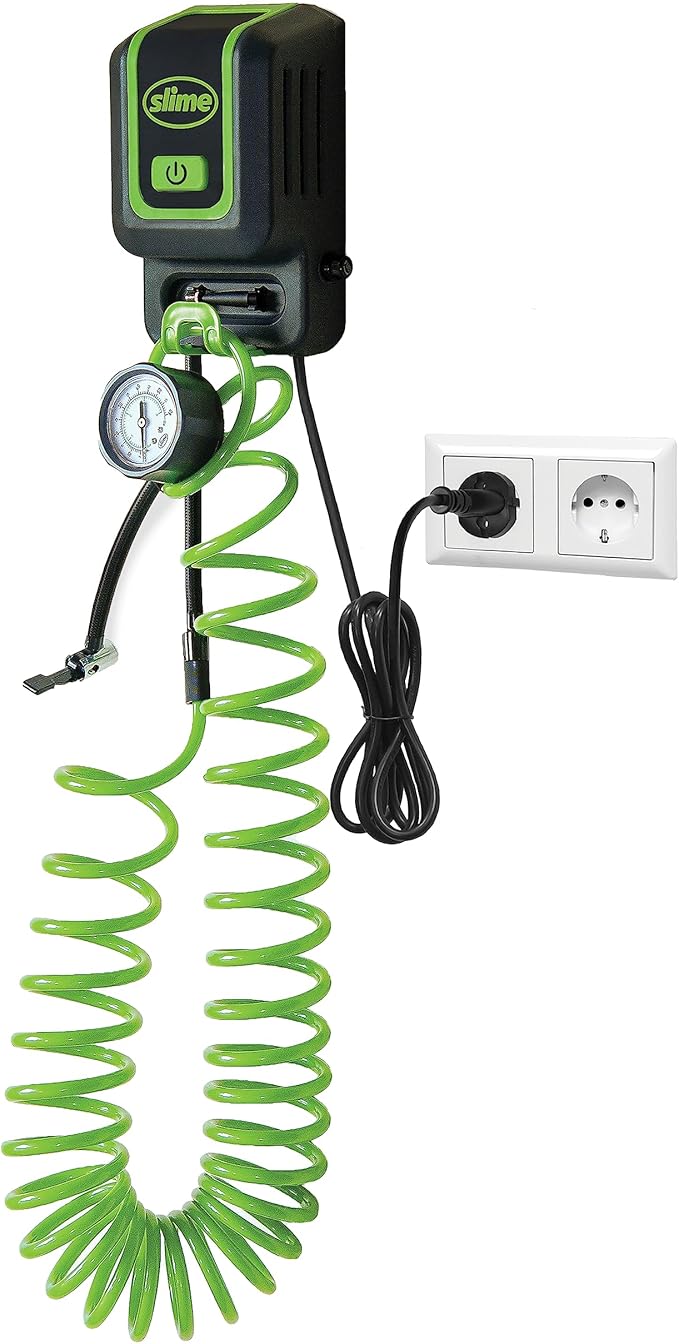 Gonfleur Tous Pneus, Station de Gonflage pour Garage, Gonfleur 120 V à Montage Mural, Pour Voitures, Vélos, Structures Pneumatiques, Ballons de Sport