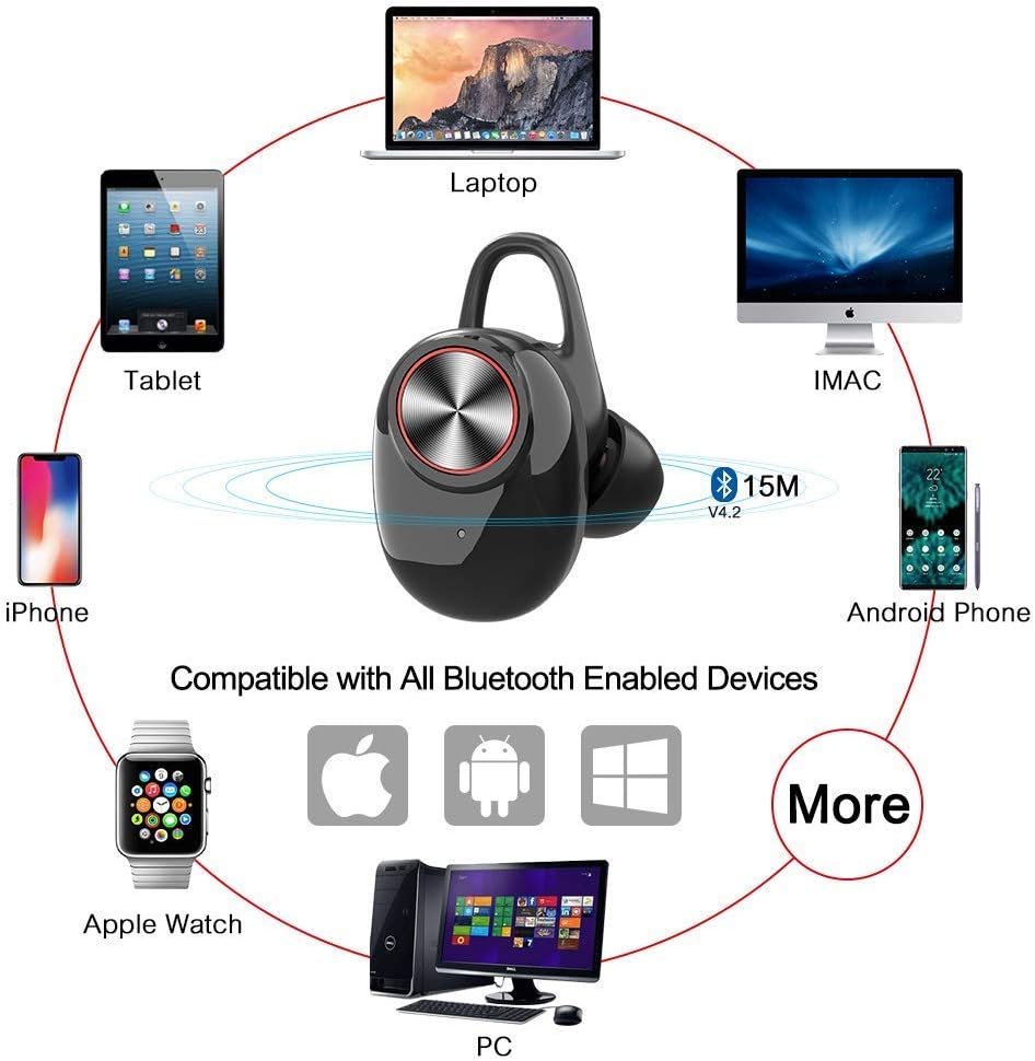 Jokeret True Écouteurs sans fil TWS 5.0 casque Bluetooth avec chargement portable portables Mini Casque avec microphone Noir