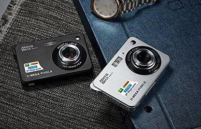 AbergBest Appareil Photo 21 Mega Pixels 2.7 LCD Rechargeable HD Digital Camera Caméra vidéo numérique pour Les étudiants, Les Enfants, Les Adultes (Noir)