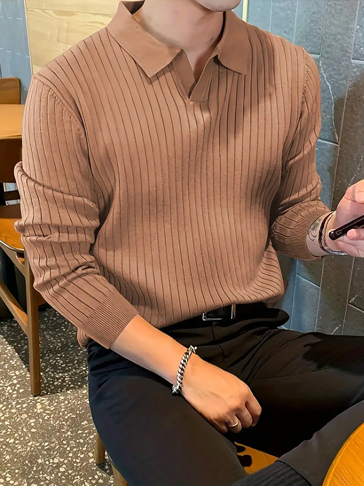 Polo "Waffle-Knit" – Maille Gaufrée Extensible & Coupe Slim Élégante