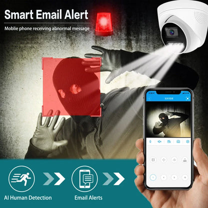 4K 8MP CCTV Sécurité POE Caméra 4MP 5MP 8MP Ioutdoor Dôme Audio Couleur Vision Nocturne Onvif Caméra IP CCTV Vidéo Surveillance Cam