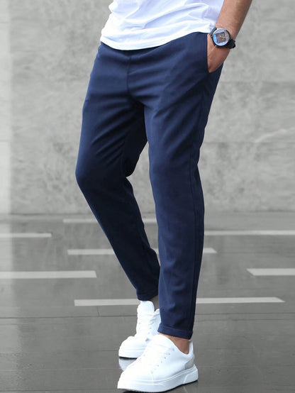 Pantalon "Urban-Slim" – Coupe Crayon Ajustée & Taille à Cordon