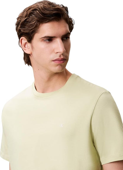 Calvin Klein T-Shirt Manches Courtes Homme Smooth Solid Tee avec Col Ras-du-Cou