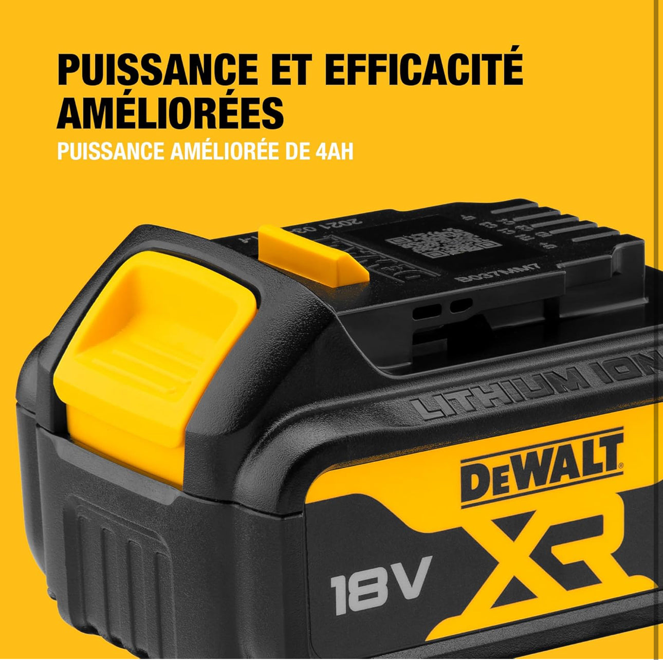 DEWALT - Batterie 4Ah XR 18V avec témoin de charge lumineux, DCB182-XJ