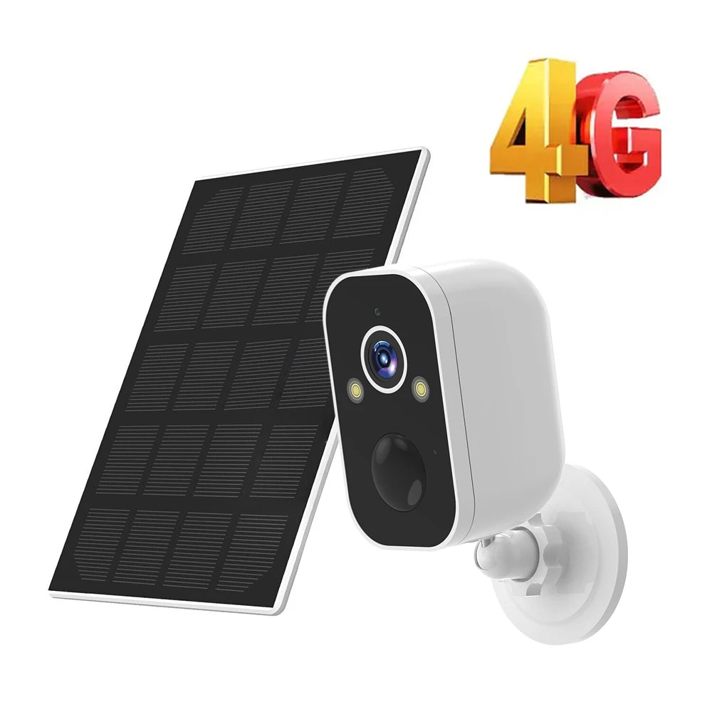 4G SIM 5MP Smart Life 5000mAh Batterie Rechargeable Caméra Solaire Extérieur WIFI 1080P Surveillance Sécurité Sirène Caméra Google