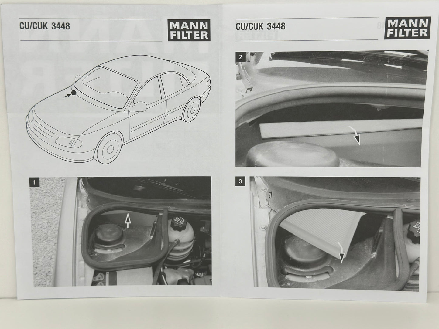 Filtre MANN d'habitacle Mann Cu 3448 pour Peugeot