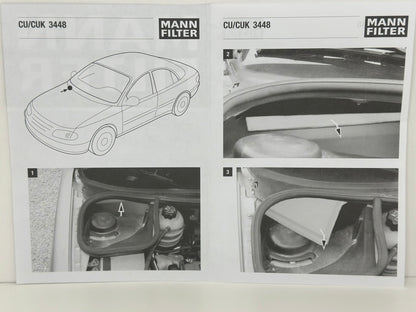 Filtre MANN d'habitacle Mann Cu 3448 pour Peugeot