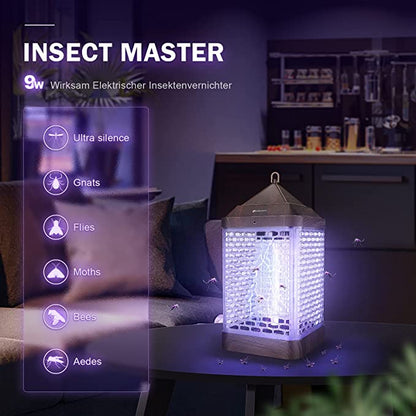 Moustiquaire, Anti-insectes électrique 9W - Anti-moustiques - Avec lumière UV - Pour l'intérieur/ext