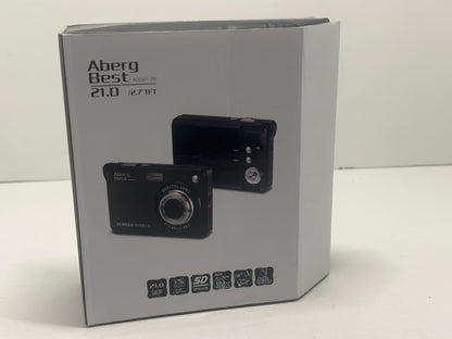 AbergBest Appareil Photo 21 Mega Pixels 2.7 LCD Rechargeable HD Digital Camera Caméra vidéo numérique pour Les étudiants, Les Enfants, Les Adultes (Noir)