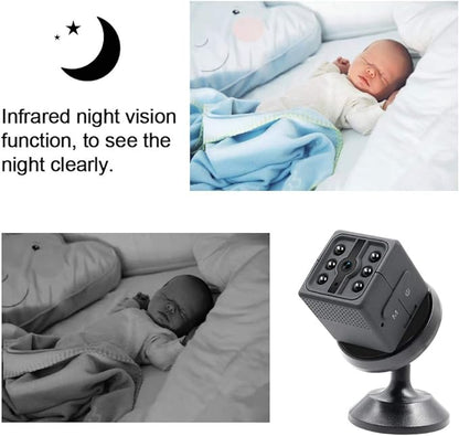 Mini Caméra 1080P Portable Caméra de Surveillance avec Vision Nocturne et Détection de Mouvement