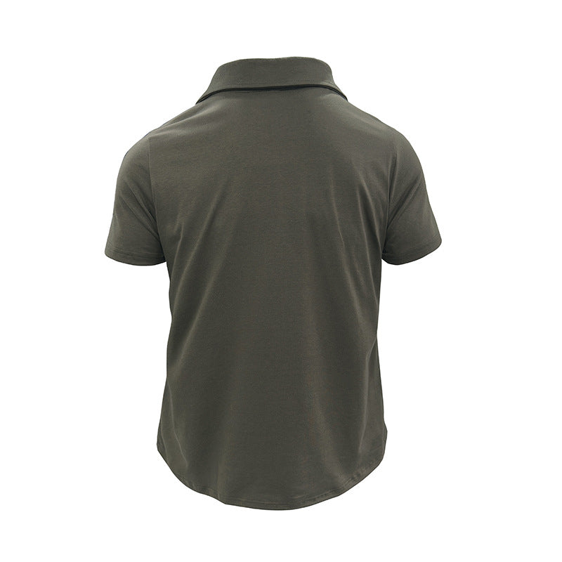 Polo "Tactical-Summer" – Coupe Ajustée, Doubles Poches Poitrine & Style Outdoor
