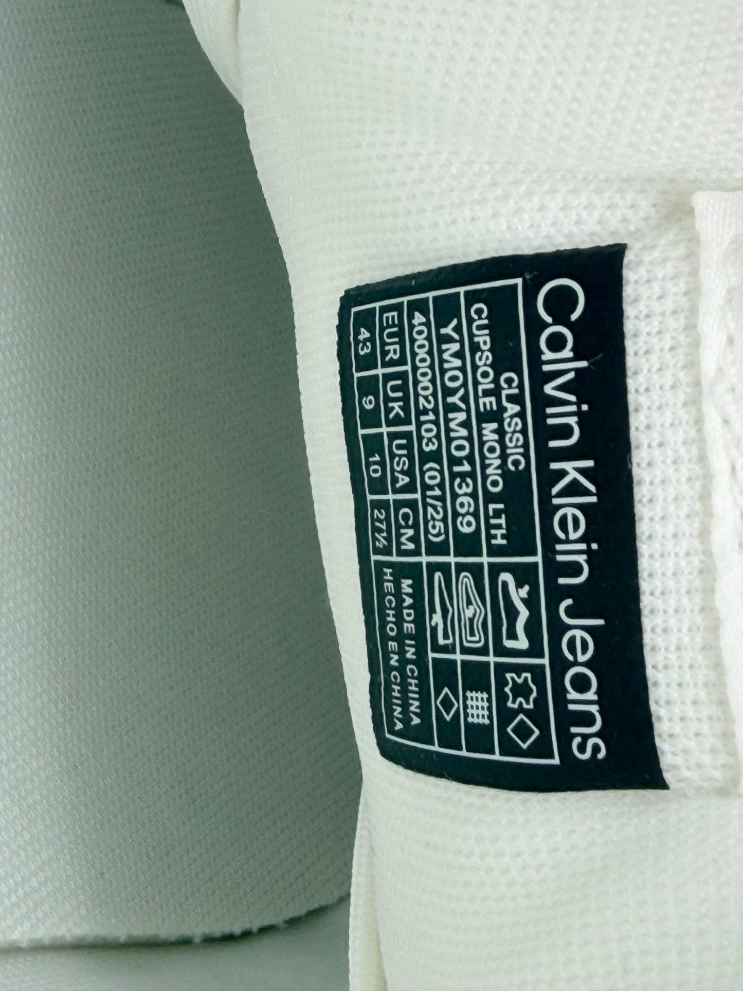CALVIN KLEIN
Baskets Classic Cupsole Mono Leather Bright White Black