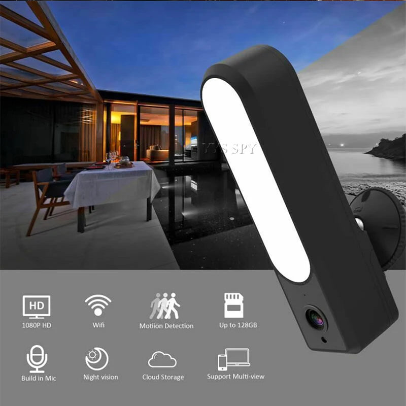 Wifi Tuya Courtyard Light Camera 1080P HD Video Smart Remote Control Motion Detect Outdoor Waterproof Support Hidden TF Card