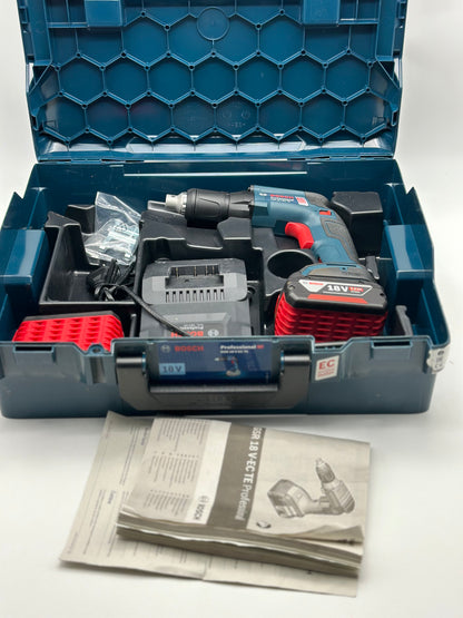 Visseuse placo bosch professionnel sans fil GSR 18V-EC TE plus chargeur + 2x4ah L-boxx neuve