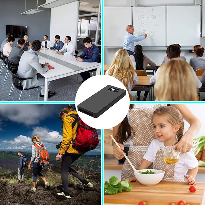 Caméra Espion Cachée, Mini Caméra de Sécurité 10000mAh Portable Charger Caméra de Surveillance 1080P avec Vision Nocturne Détection de Mouvement Capteur de Gravité(Pas de Carte SD)