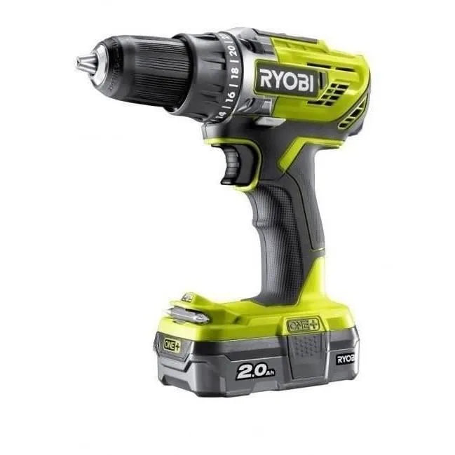 RYOBI Perceuse-visseuse sans fil 18V 50Nm Mandrin 13mm + 1 batterie + chargeur rapide + sac de transport + coffret de vissage