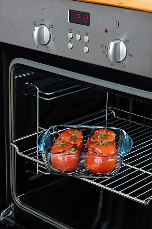 Pyrex - Cook&Heat - Plat Carré en Verre avec Couvercle Hermétique Spécial Micro-Ondes – Boîte de Conservation – Cuisinez au Four, Conservez et Réchauffez, Transparent