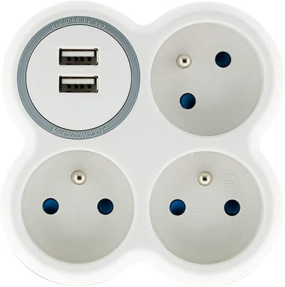 Triplite 16A 2P+T + 2 Ports USB