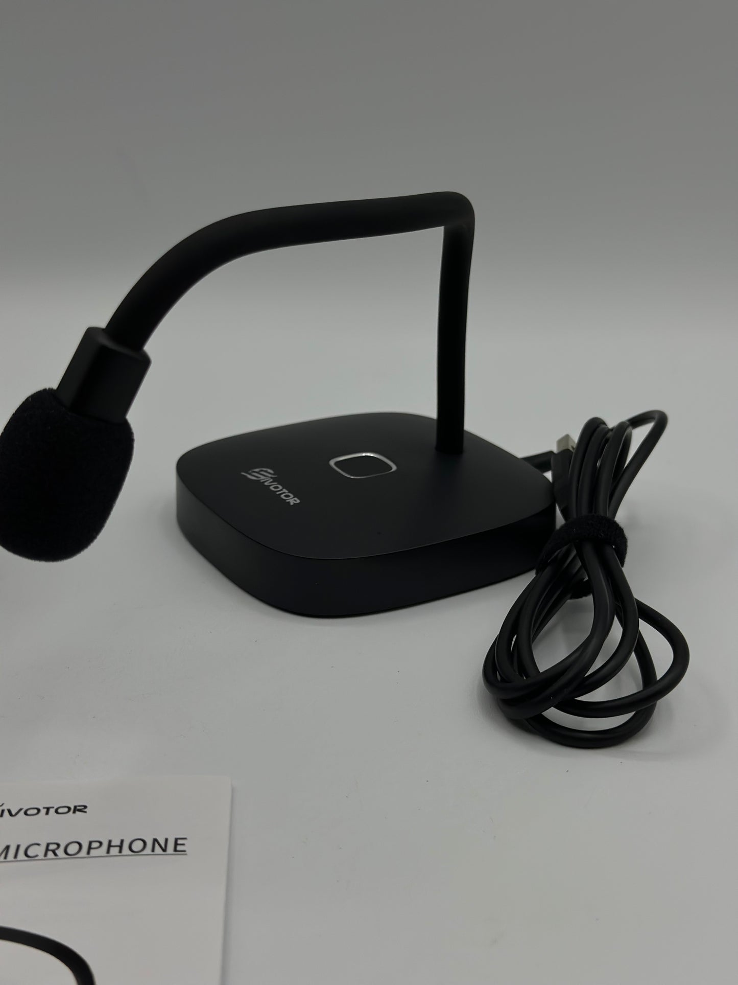 EIVOTOR Microphone PC USB Micro Computer Ordinateur Plug & Play Micro d'enregistrement avec Bouton Muet Compatible avec Mac, Windows 7/8/10, PS4 pour Discord, Youtube, Skype, Podcast, Conférence
