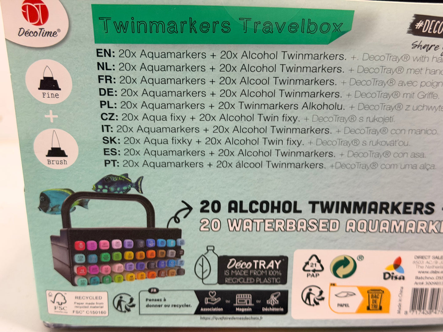 Lot de 40 marqueurs permanents à double pointe à alcool avec plateau de rangement pour adultes - Marqueurs de qualité artistique à séchage rapide - Pointe fine et pinceau pour dessin, mélange