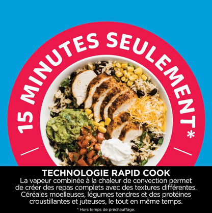 Ninja Speedi multicuiseur 10-en-1 vapeur/air,cuisson sans huile, nettoyage facile 5,7L, noir/cuivre