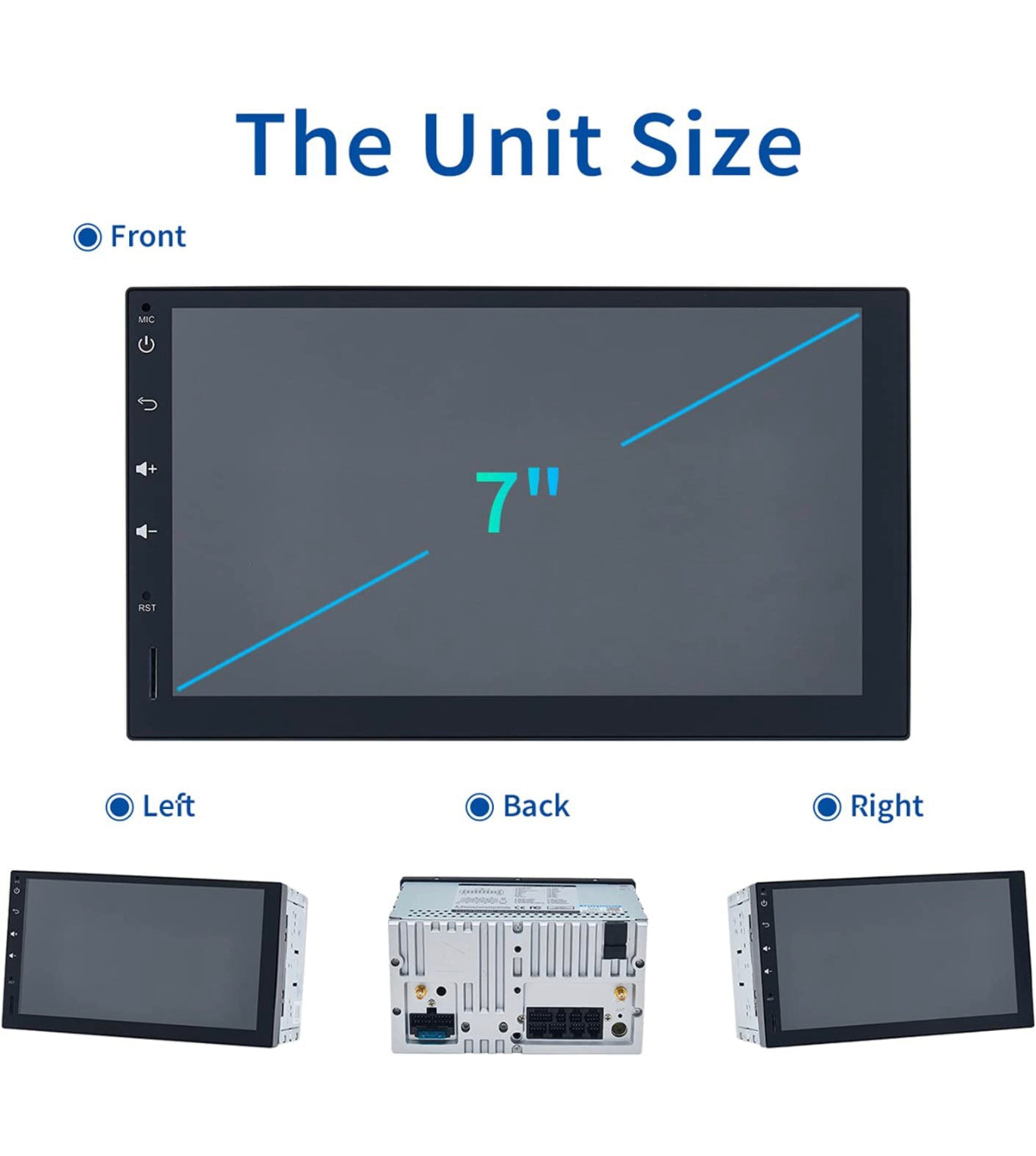 Dasaita Autoradio Double Din 7" Android 10.0 universel Bluetooth Radio DSP 4 G RAM 64 G ROM GPS WiFi CarPlay