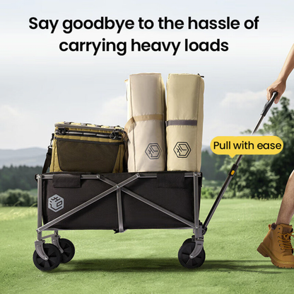 Chariot pliable avec capacité 70 L et charge maximale 100 kg