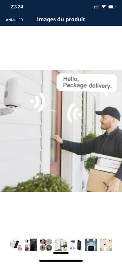 Caméra de sécurité extérieure WiFi sans fil, caméra de sécurité domestique alimentée par batterie rechargeable, vision nocturne