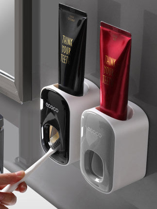 Distributeur "Smile-Press" – Porte-Dentifrice Automatique & Support Mural Antibacté