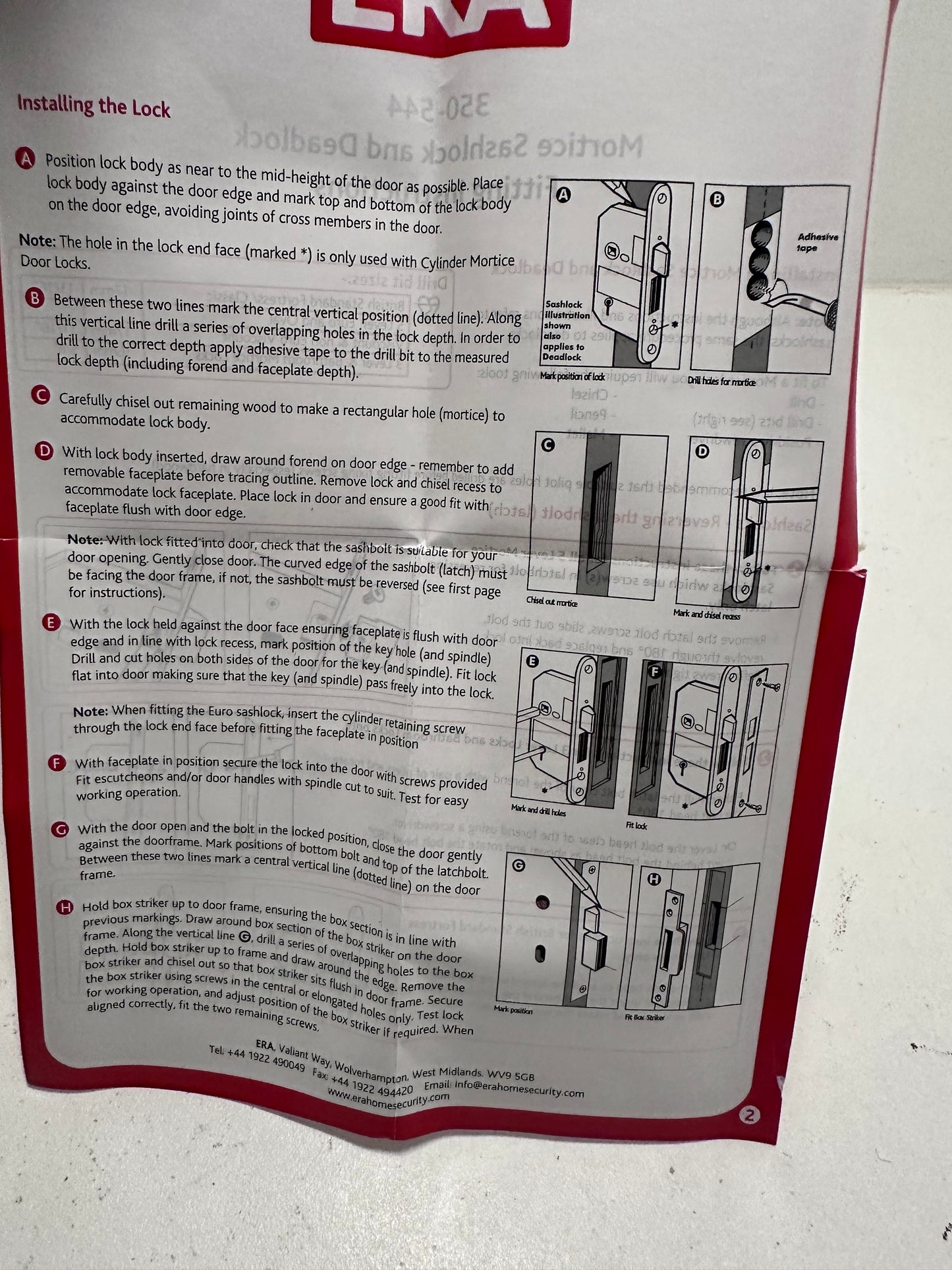 Era Serrure de Salle de Bain Effet Chrome 64 mm