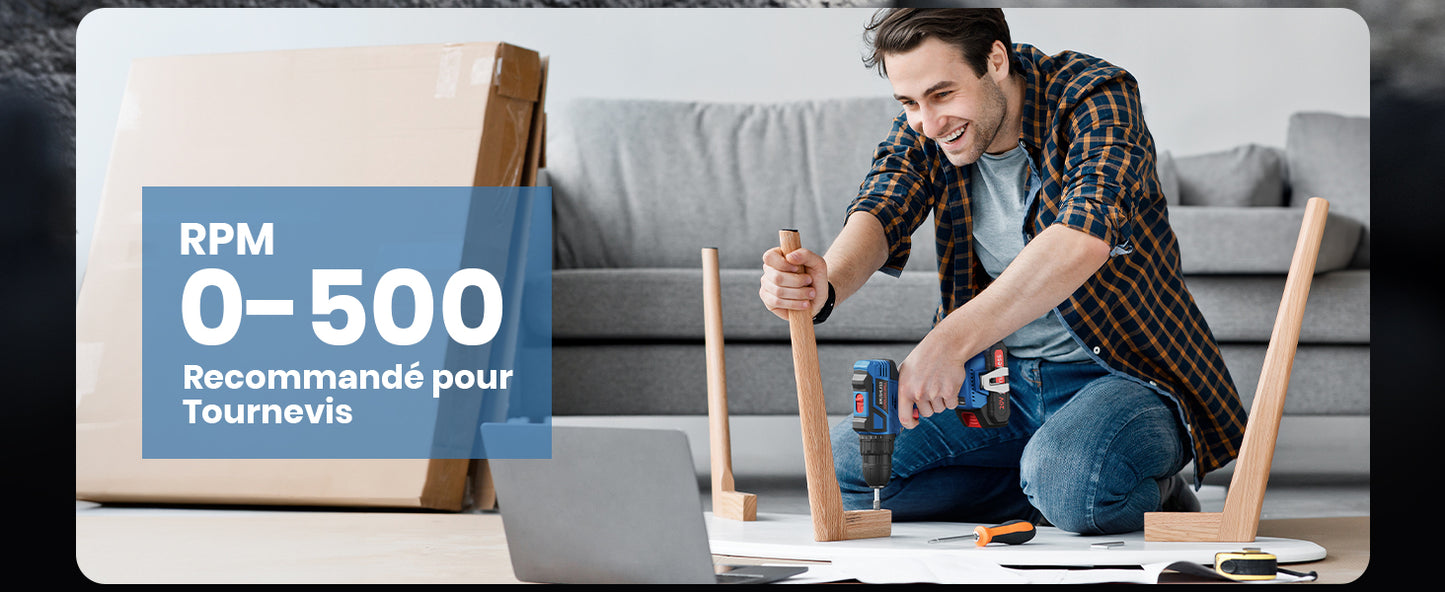 Perceuse Visseuse Sans Fil, 20V brushless avec 2 Batteries + chargeur 25 Accessoires neuves