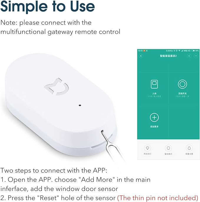 Détecteur de Porte et de Fenêtre, Mijia, Connexion sans Fil Zigbee