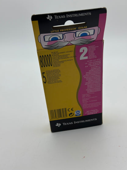 Texas Instruments LPROFSOLAR Little Professor Calculatrice solaire d'apprentissage,jaune,bleu