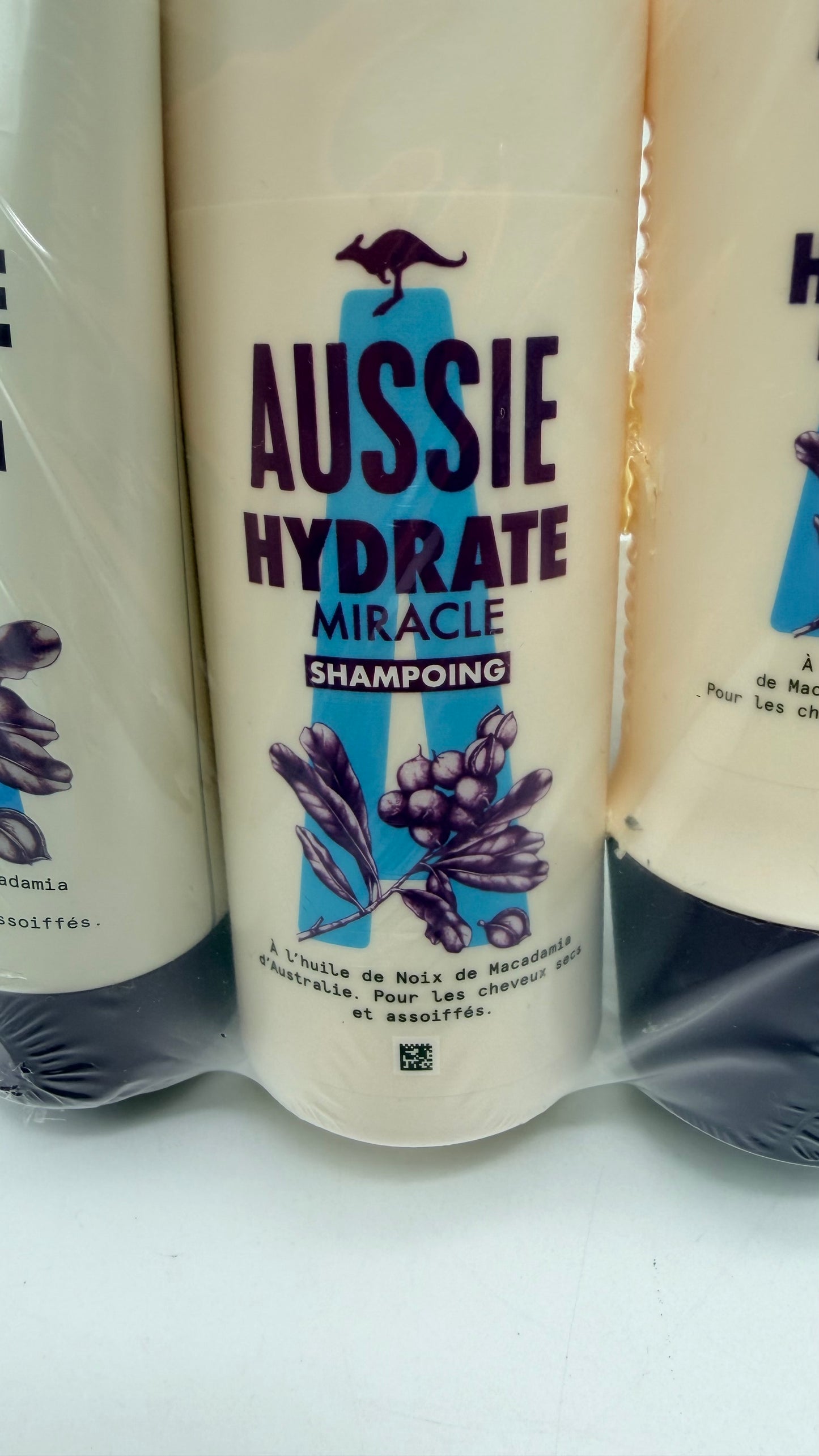 Aussie Hydrate Miracle Shampoing, Après-shampoing Et Soin Intensif Hydratants, Pour Cheveux Secs, Á L'Huile De Macadamia