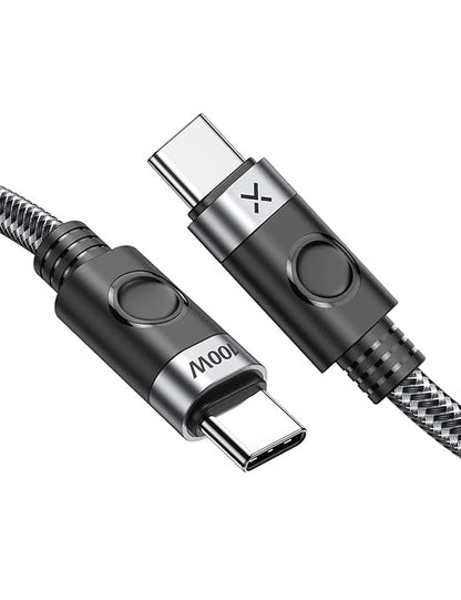 Câble USB C vers USB C 100 W, charge 20 V/5 A PD Type C - 0,6 m certifié, neuf
