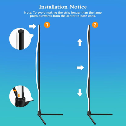 Lampadaire sur Pied D'angle RGBCW LED Compatible avec Alexa/Google Home/WiFi APP/Télécommande - Éclairage Décoratif Moderne pour Salon et Chambre