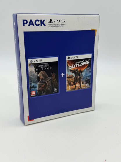 Pack Star Wars Outlaws + Assassin’s Creed Mirage PS5