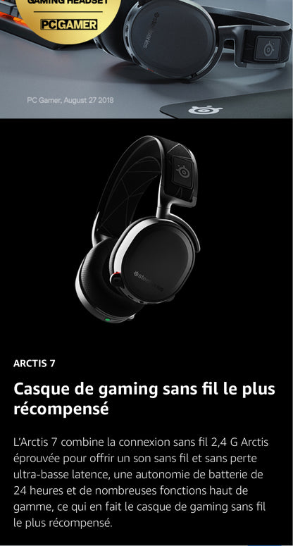 Casque de Jeu sans Fil et sans Perte - Son Surround DTS Headphone:X v2.0 pour PC, PlayStation 5