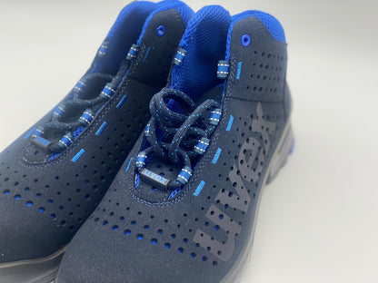 Uvex Baskets de Securite - Chaussure de Travail Montante Perforée - Homme Bleu - Antidérapante - Embout de Protection des Orteils taille 44