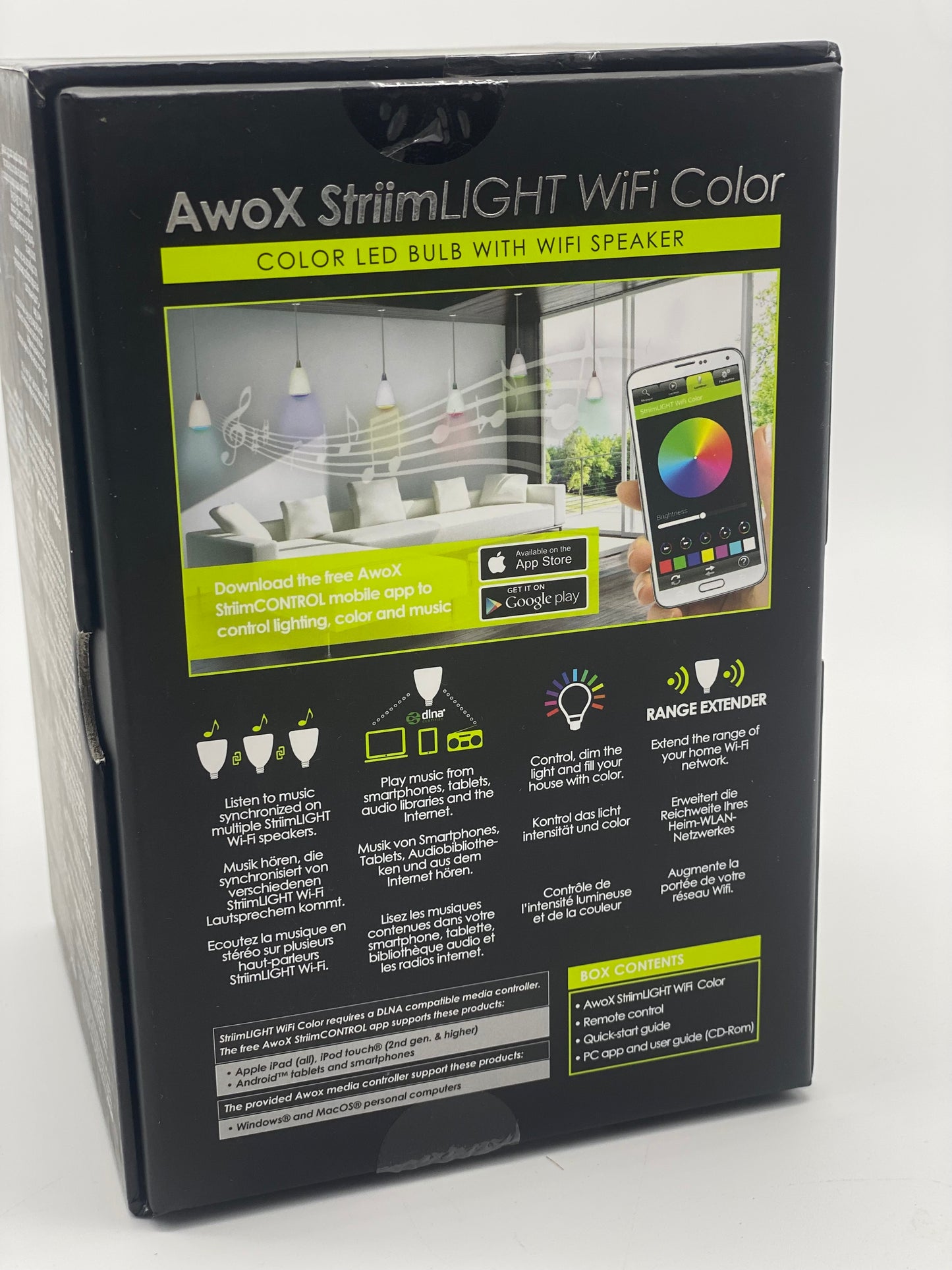 Ampoule WiFi AwoX StriimLIGHT avec haut parleur intégrée