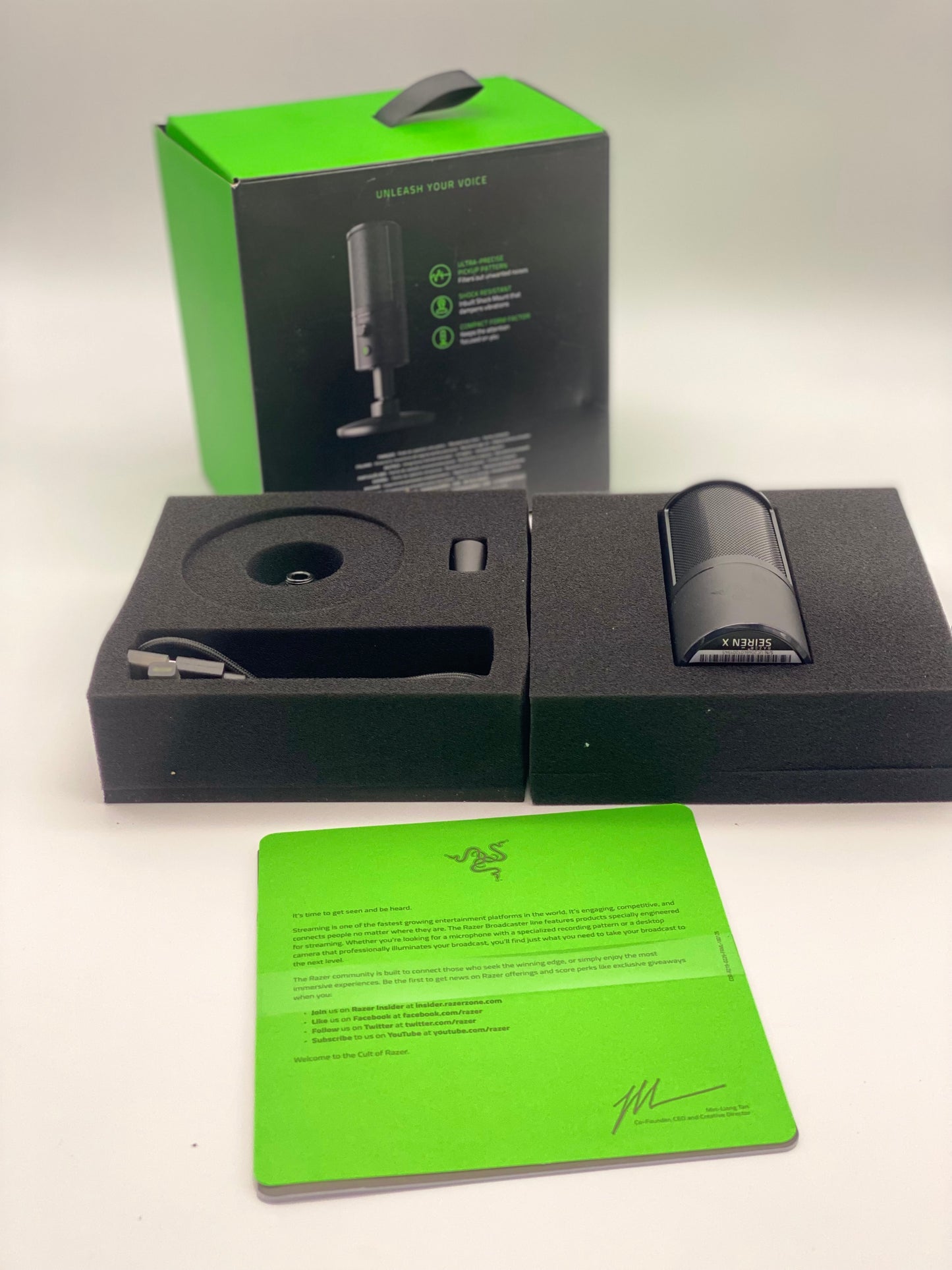 Razer Seiren X : micro à condensateur à directivité supercardioïde