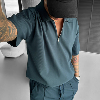 Ensemble "Urban-Easy" – Duo Haut à Zip & Short à Cordon